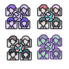 Global Community Icon Set