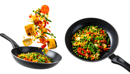 Cozy cafe scene with barista and menu display