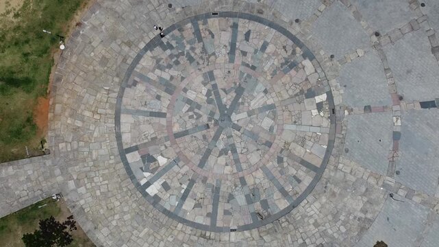Aerial view of the Lapa Arch in downtown Rio de Janeiro, Brazil.