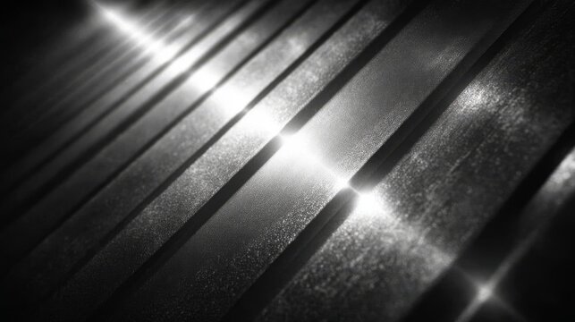 Abstract industrial background with metallic lines, black and white, for a modern technology concept