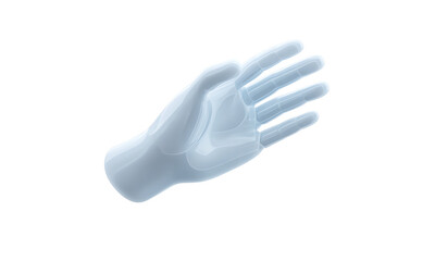 Futuristic robotic hand showcasing advanced design and technology.