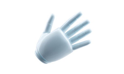 Futuristic robotic hand showcasing advanced technology and design.