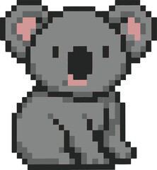 Obraz premium Koala pixel art, eps 10 illustration