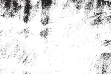 Distressed Black White Grunge Texture Overlay with Cracks and Noise