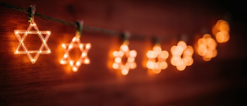 Modern Hanukkah Celebration Joyful Star of David Lights for Holiday Home Decor, Seasonal Marketing, and Sales Events