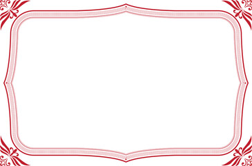 Elegant Vintage Ornate Red Frame Border. 1365
