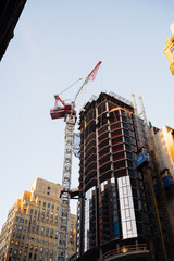construction site with crane