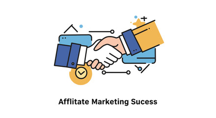 Affiliate Marketing Success - Partnership and Business Growth.