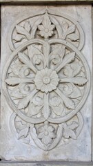 Floral marble relief