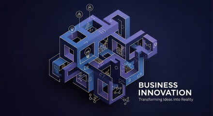 Modern office space with large digital displays showing colorful abstract wave patterns.