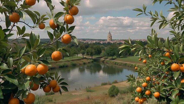 oranges on tree