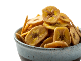Crispy and Delicious Banana Chips in a Bowl A Healthy Snack Option