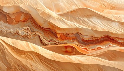 Abstract background of warm golden sand dunes and rock formations.