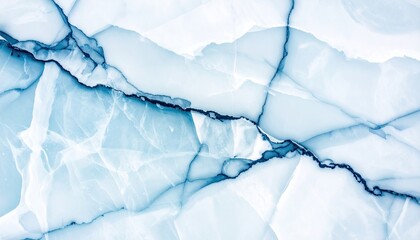 Abstract blue and white marble texture background with elegant veins.