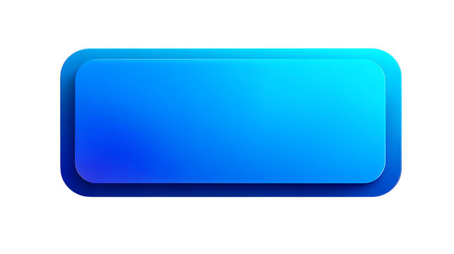 A vibrant blue button with rounded corners isolated on transparent background.
