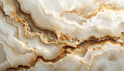 Luxurious White and Gold Onyx Marble Texture Background.