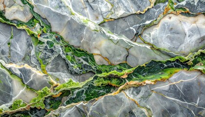 Natural Green and Grey Marble Stone Texture Background.