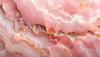 Stunning Pink Onyx Marble Texture with Natural Veins and Polished Surface.