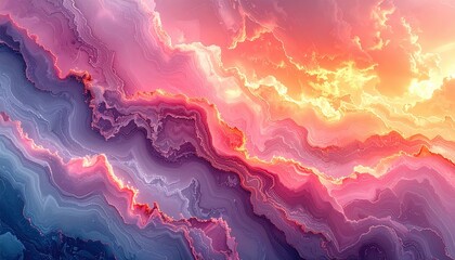 Vibrant Abstract Swirls of Pink, Orange, and Blue Hues.
