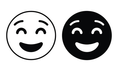 Two happy smiling faces one white one black