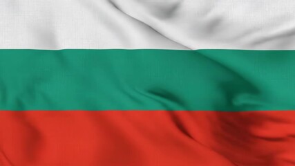 Waving Bulgarian National Flag