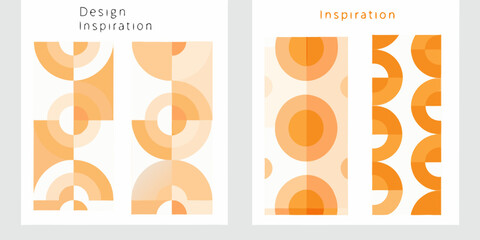 Modern abstract geometric design inspiration with orange and white color palette