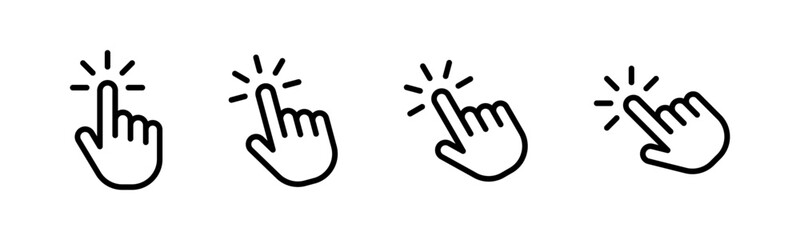 Plakat Click hand cursor icon set