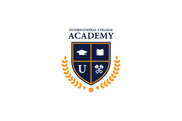 International school emblem logo design