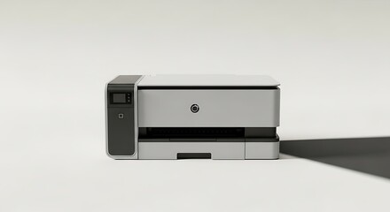 Sleek modern printer on clean white background, perfect for office and tech concepts