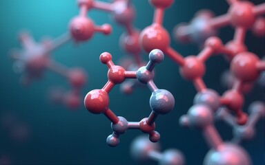 molecule or atom, Abstract structure for Science or medical background, 3d illustration. High quality