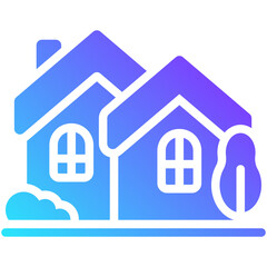 house gradient fill icon