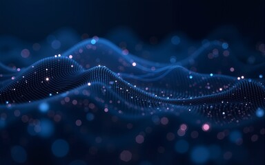 Digital Big Data Flow Vector Background. Big Data Technology Lines. Abstract Science Technology Illustration. Big Data Neural Network Background Concept. AI Visualization Concept. Vector.