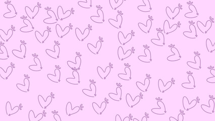 Fototapeta premium seamless pattern with pink hearts