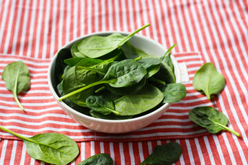 Spinach leaves isolated on white background