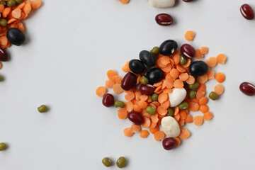 Colorful mixed beans and lentils, packed with plant-based protein and fiber