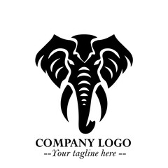 Majestic Elephant Logo Symbol with Elegant Minimalist Design and Powerful Modern Style