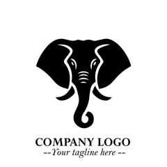 Majestic Elephant Logo Symbol with Elegant Minimalist Design and Powerful Modern Style