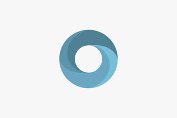 Dynamic move modern circle blue logo 