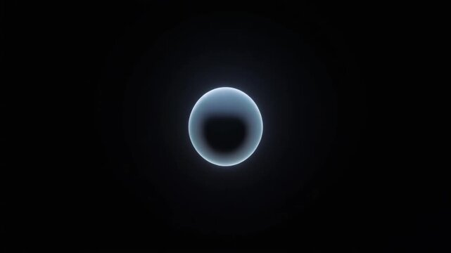 Pulsing qubit wave paths merge to one sphere in Quantum computing data flow animation