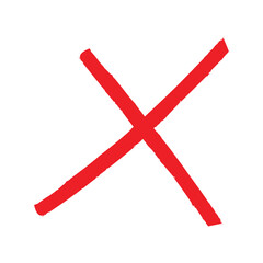 Vector grunge X mark. Crossed X slash symbol. Cross design element to cancel, reject and refuse&nbsp;something .Vector illustration&nbsp;EPS&nbsp;10&nbsp;.