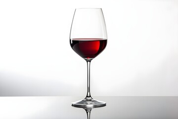 Red Wine Glass Isolated on White