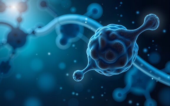 Medical background with abstract growth hormone and biotechnology elements. High quality