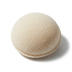 Dome-shaped Sponge with Textured Surface in Bright White on White Background