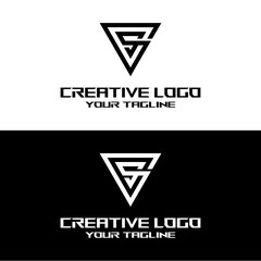 creative letter logo gs design vector