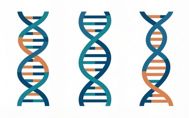 dna genetic icon vector set molecular biotechnology chromosome helix gene science biology signs illustration. High quality