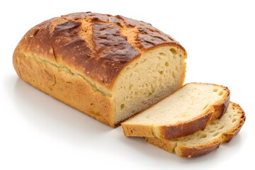 Artisan Bread Loaf Isolated on White