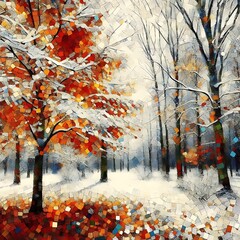 autumn trees in the park