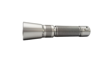 Modern metal flashlight with textured grip for outdoor adventures