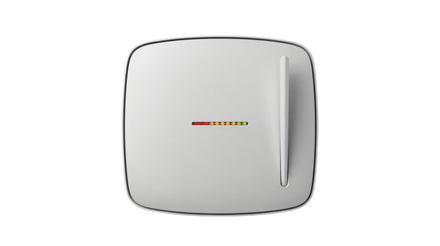 Modern security sensor with indicator lights displays system status