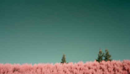 Pastel green and pink landscape with soft horizon glow, ethereal color wash forming a nostalgic airy abstract background for design